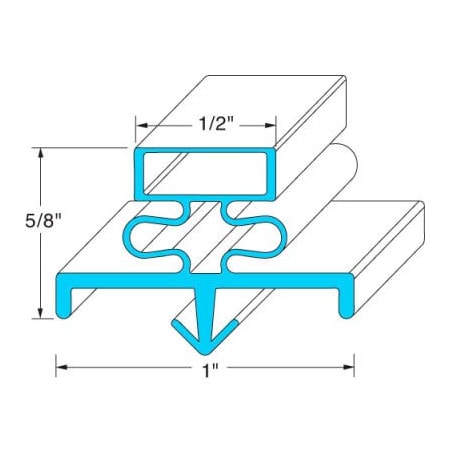 Allpoints 74-1022 Magnetic Door Gasket - 25 1/4" x 25 1/2" 741022